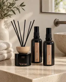 Bathroom Set της Yúma σε οικιακό περιβάλλον.
