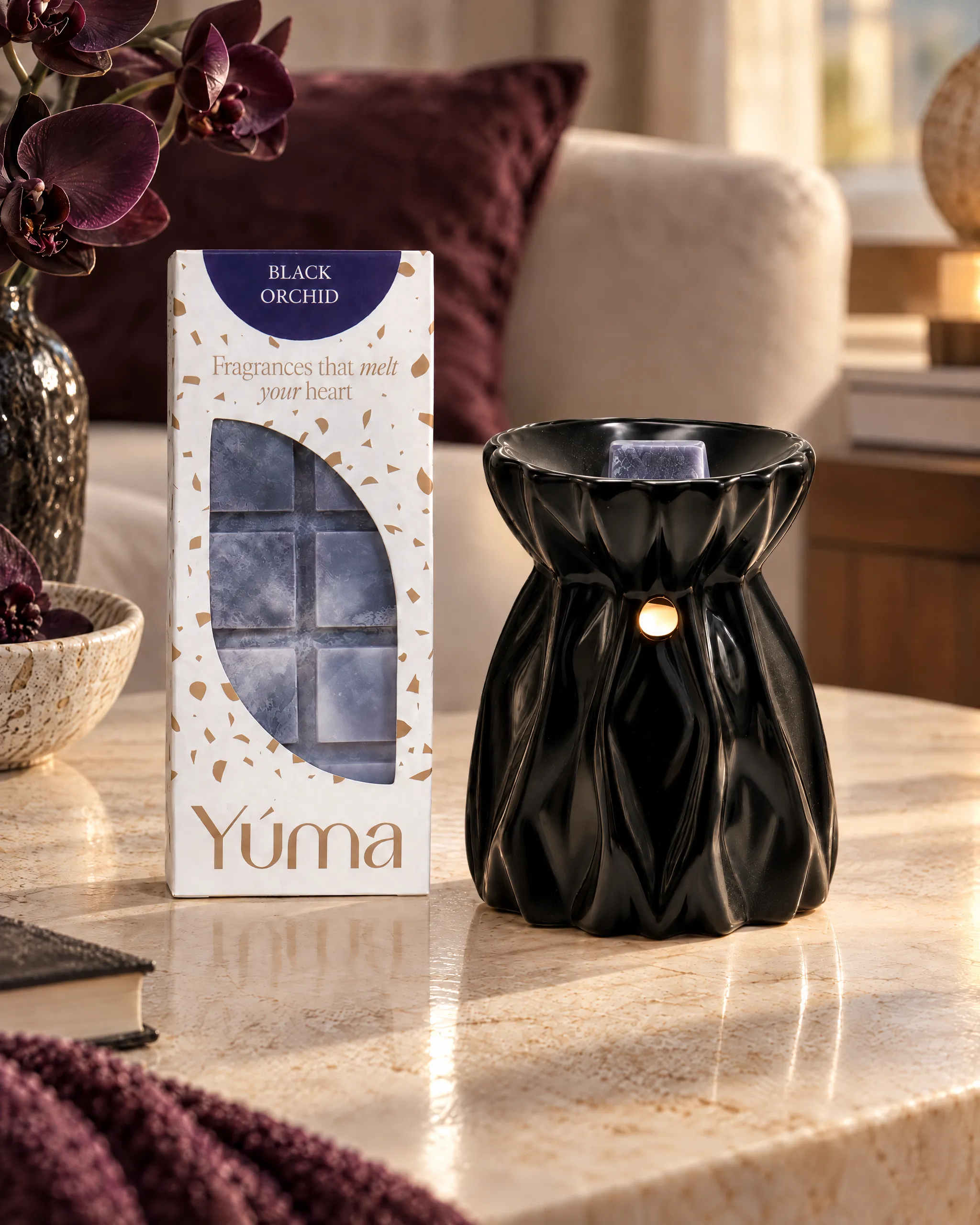 Black Orchid Snap Bar της Yúma σε οικιακό περιβάλλον.