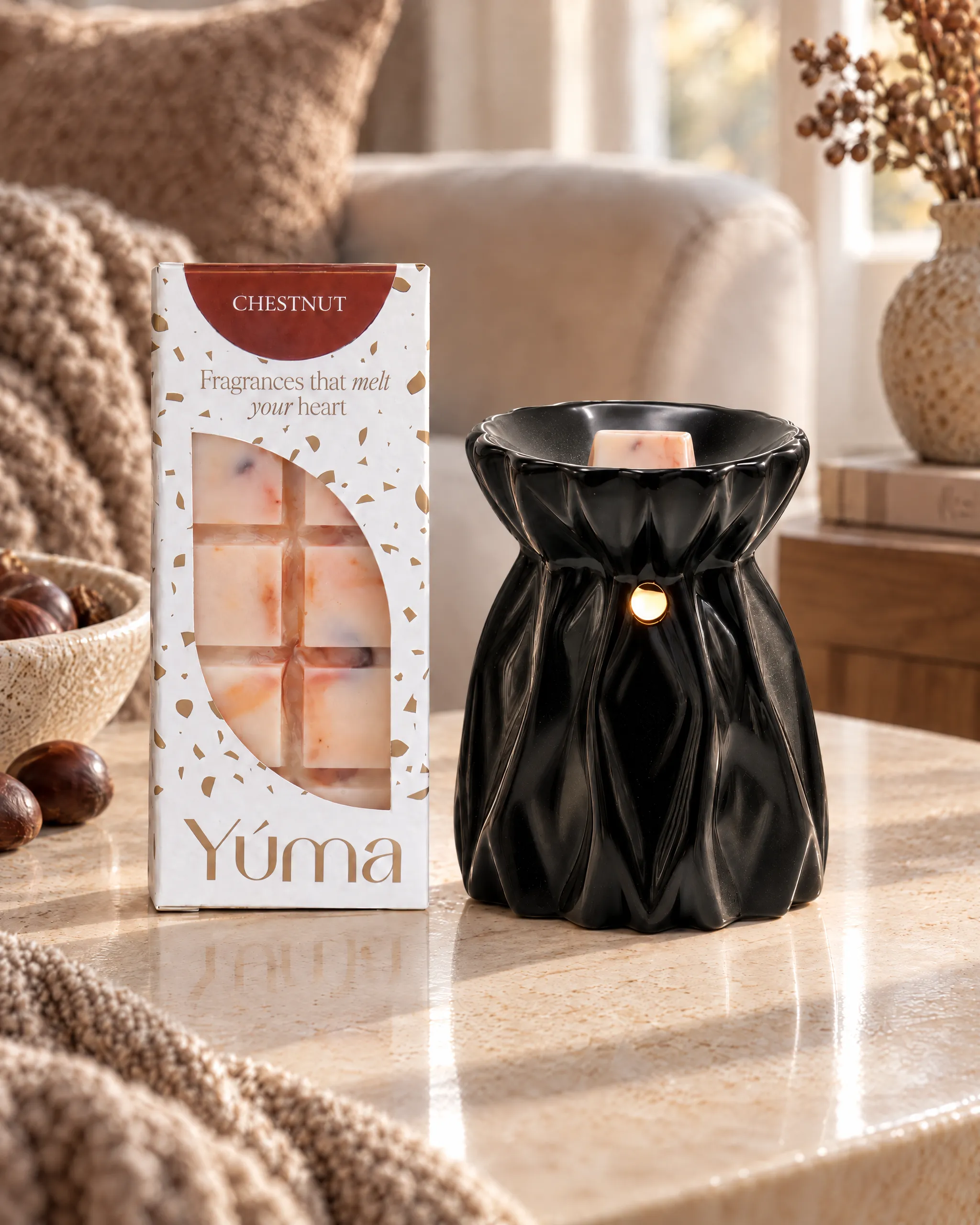 Chestnut Snap Bar της Yúma σε οικιακό περιβάλλον.