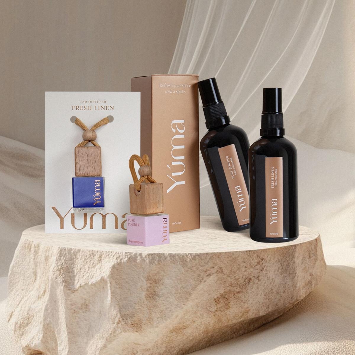 Fresh Linen, Pure Powder - Σετ Αυτοκινήτου με Ενισχυμένη Φρεσκάδα