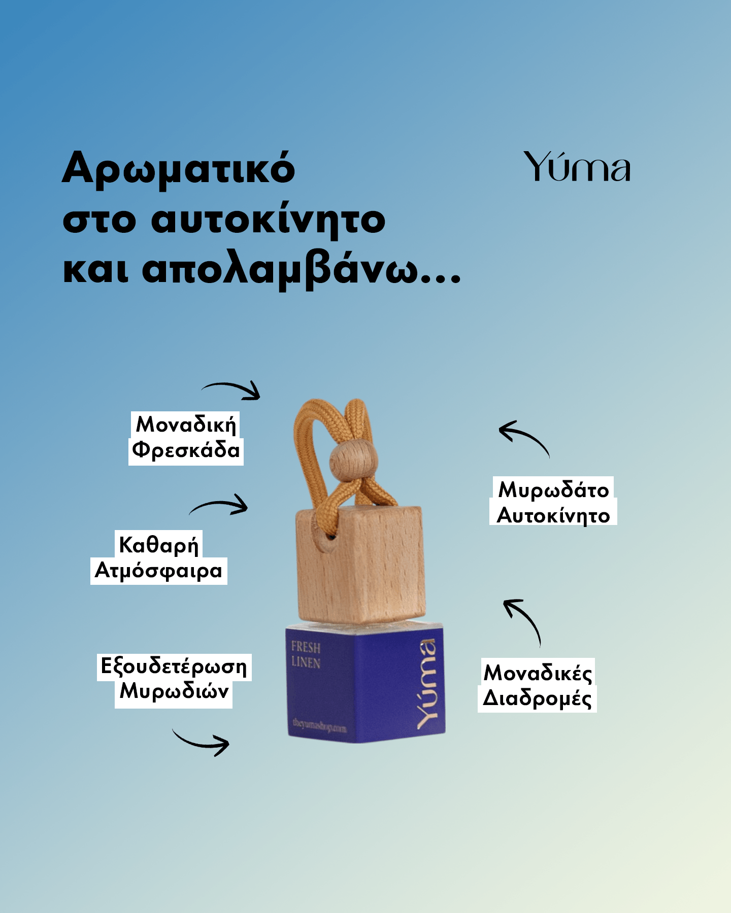 Αρωματικό Αυτοκινήτου - Fresh Linen - Άρωμα Καθαρών Ρούχων