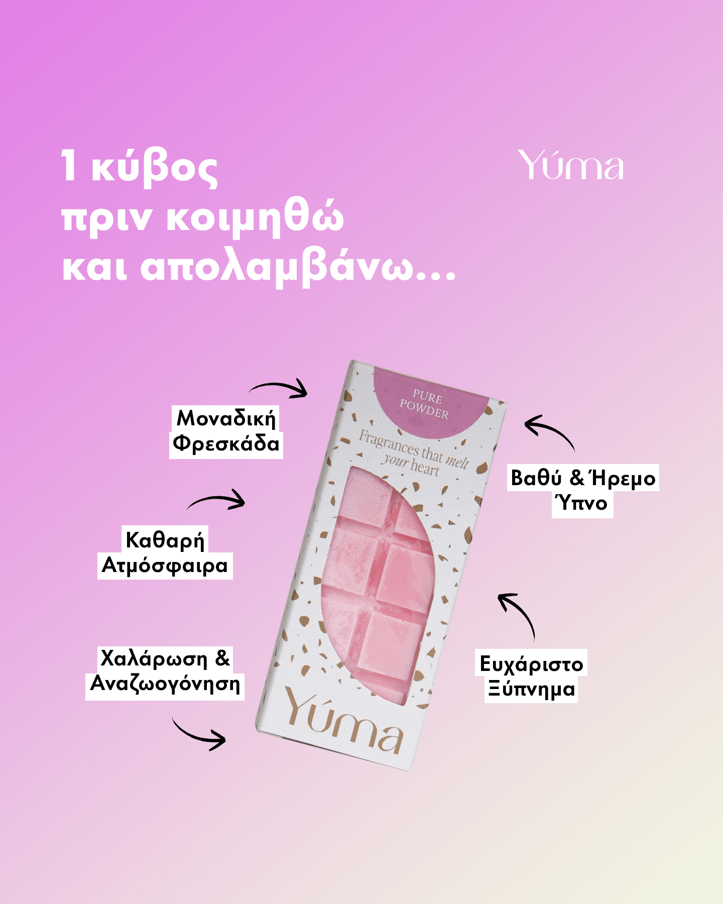 Wax Melts - Pure Powder - Αρωματικοί Κύβοι με Άρωμα Πούδρας